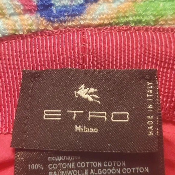 ETRO SPONGE BUCKET HATIN BLUE,Madein Italy,Size 56 Hats display picture 1